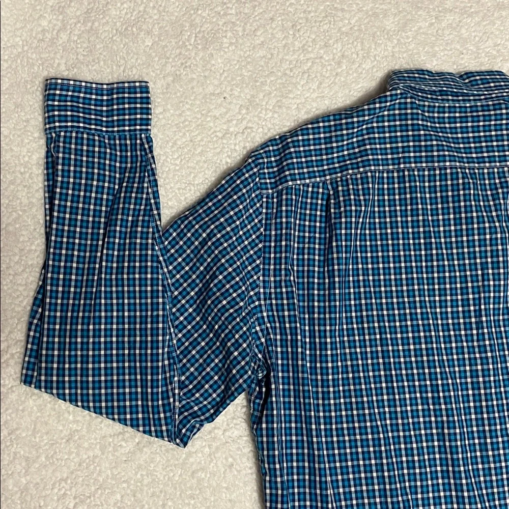 J.Crew Mens size large blue plaid button down long sleeve shirt